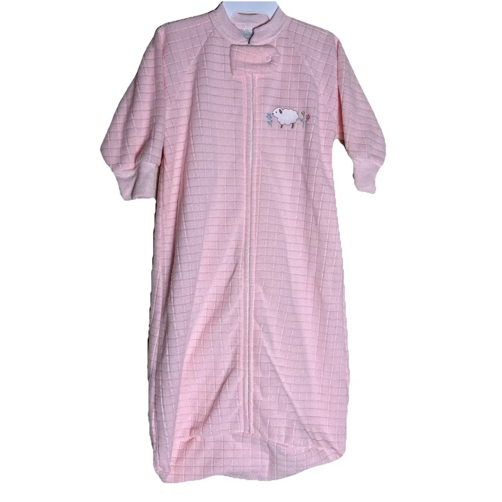 Carter's Long Sleeve Pink Fleece Sleep Sack Lamb Baby Girls One Size Up To 21 lb